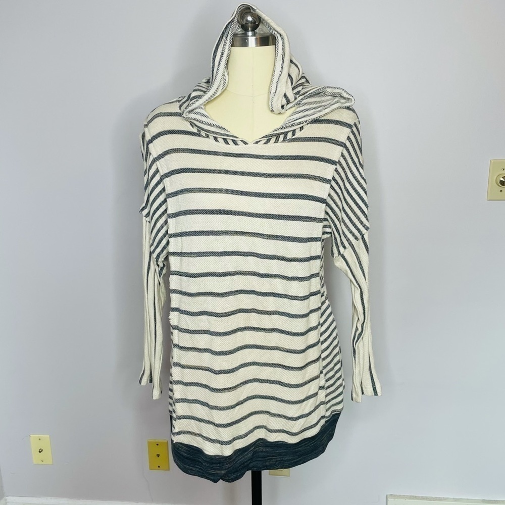 Soft Surroundings Marlow Stripe Hoodie M